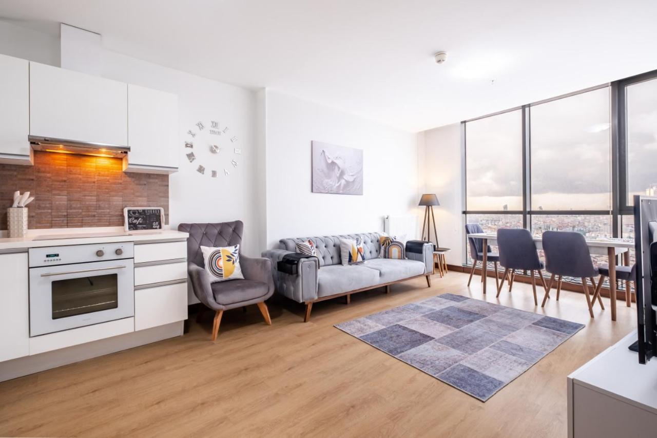 Charming Flat With City View In Atasehir Istambul Exterior foto